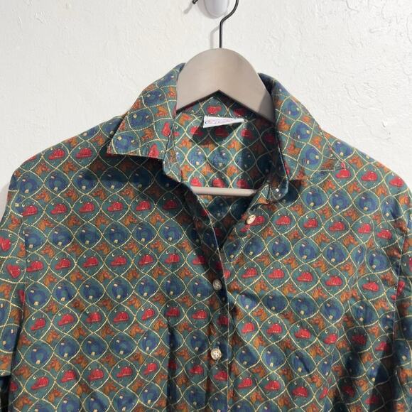 Vintage Country Sport David Smith Button Down Shirt Small Equestrian Horse - Picture 2 of 7